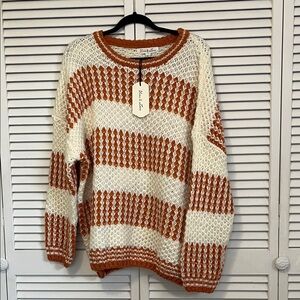 Vine and Love Orange Cream Sweater NWT